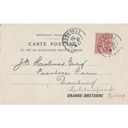 France 1903 Plain postcard from Place de la Borse in Paris