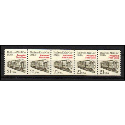 2265 21c Mail Car Fine MNH Dry Gum PNC 1/5 X1178