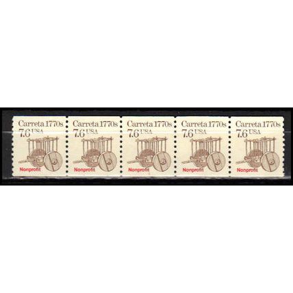 2255 7.6c Carreta Fine MNH Dry Gum PNC 1/5 X2967