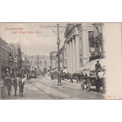 PPC Southampton High Street (Above Bar) c1905 Hampshire