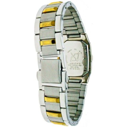 New Rare Citizen Square Two Tone S Steel Case & Band 50 Meter Water R Watch