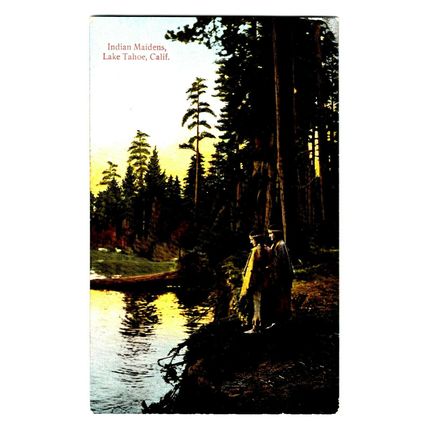 Lake Tahoe California Native American Maidens Postcard (A16)