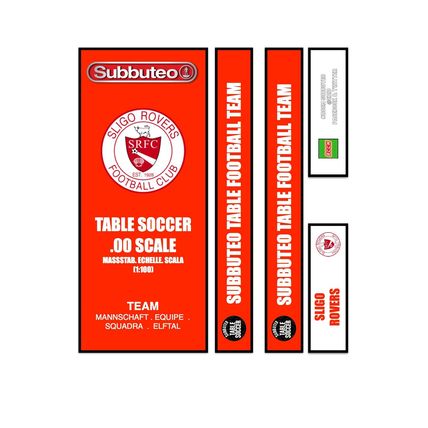 Subbuteo Table Football Box Label Sligo Rovers (IRE) 2021