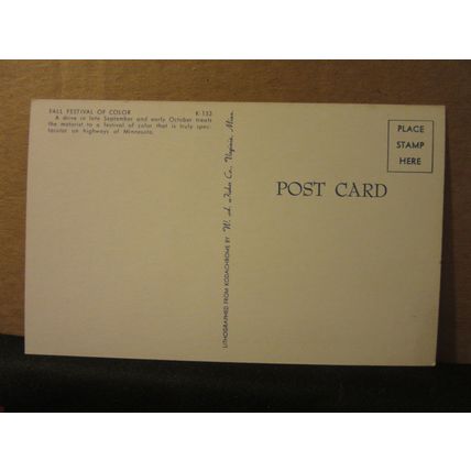AUTUMN COLOURS, MINNESOTA, USA unused postcard =