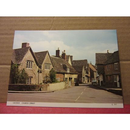 CHURCH STREET, LACOCK. WILTSHIRE vintage unused postcard by Judges C 711 =