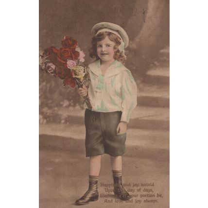 Edwardian High Childrens Leather Shoes Unusual WW1 Greetings Postcard