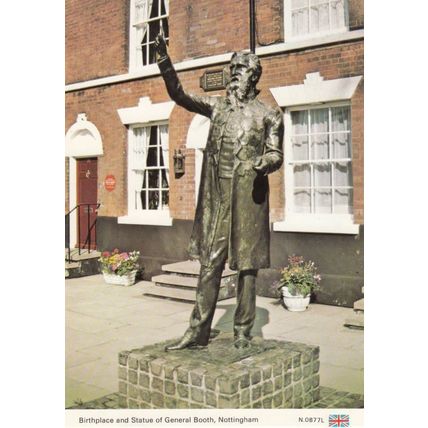 General Booth Nottingham Statue Postcard