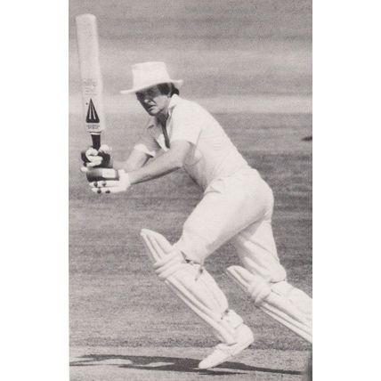 Glenn Turner 100th Century Warwickshire Worcester Real Photo Cricket Postcard