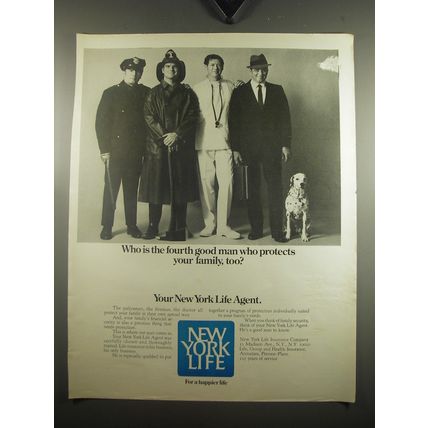 1970 New York Life Insurance Ad - Who is the fourth good man who protects