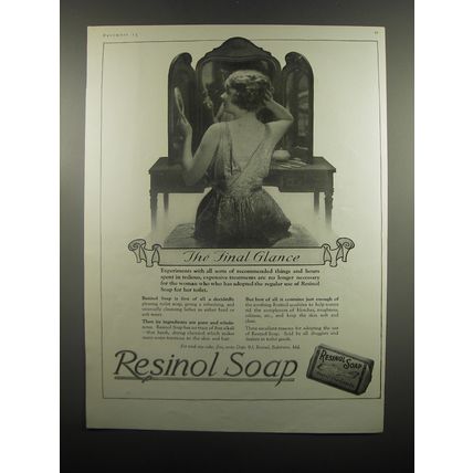 1920 Resinol Soap Ad - The Final Glance