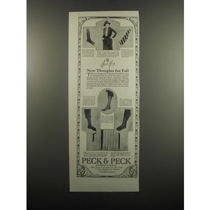 1920 Peck & Peck Fashion Ad - New Thoughts for Fall