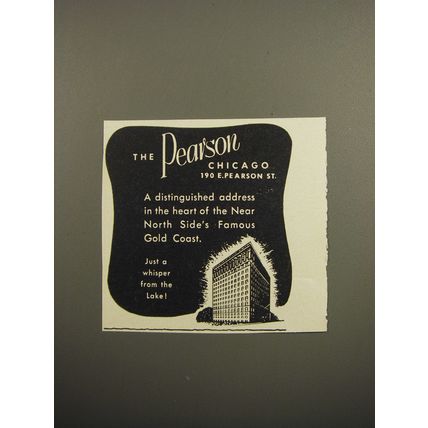 1955 The Pearson Hotel Advertisement - The Pearson Chicago