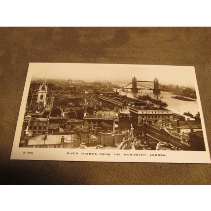 Early Harrods Postcard - River Thames from top of Monument - London