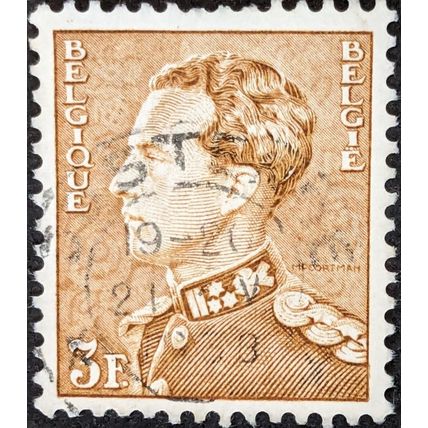 STAMP Belgium SG770 1951 3Fr King Leopold III Used