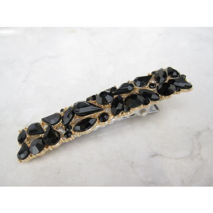 2 1/3 inch multi-color crystal rhinestone alligator hair clip barrette