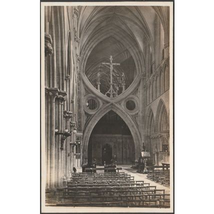 Interior, Wells Cathedral, Somerset, c.1920s - K Ltd RP Postcard