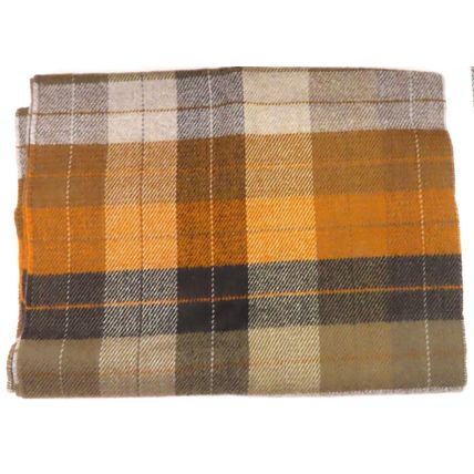 Mens Tradional Checked Scarf Brown, Black & Grey Super Soft Comes Boxed Gift