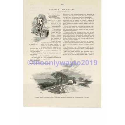 Haycart on Country Road, Essex, Book Illustration (Print), c1893