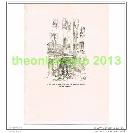 PAST AND PRESENT, CANNES, FRANCE, BOOK ILLUSTRATION (PRINT), 1920