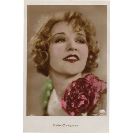 Betty Compson Film Actress Hand Coloured Tinted Real Photo Postcard