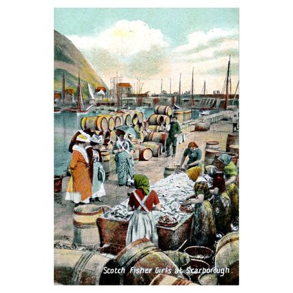 pt3639 - Scotch Fisher Girls , Scarborough , Yorkshire - print 6x4