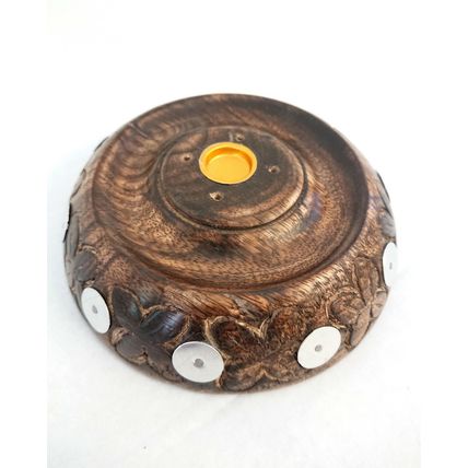 Mango Wood Incense Stick and Cone Burner Holder Ash Catcher