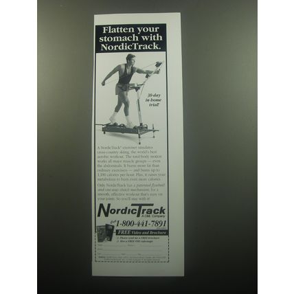1994 NordicTrack Exercise Machine Ad - Flatten your stomach with NordicTrack
