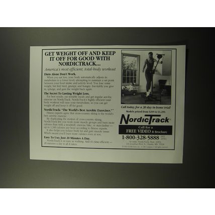 1992 NordicTrack Exercise Machine Ad - Get weight off and keep it off for good
