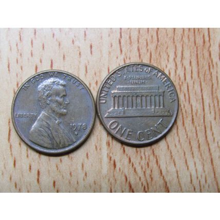 1978d USA 1 Cent Lincoln Memorial Coin