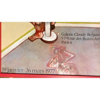 1977 Francis Bacon Poster - Oeuvres Recentes, Galerie Claude Bernard; framed