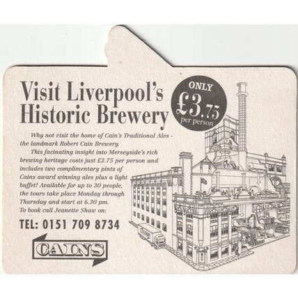 BEER MAT - CAINS BREWERY - TRADITIONAL ALES - (Cat No 053) - (1999)