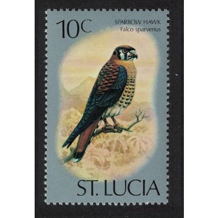 St. Lucia American kestrel Sparrow Hawk Bird 10c 1976 MNH SG#421