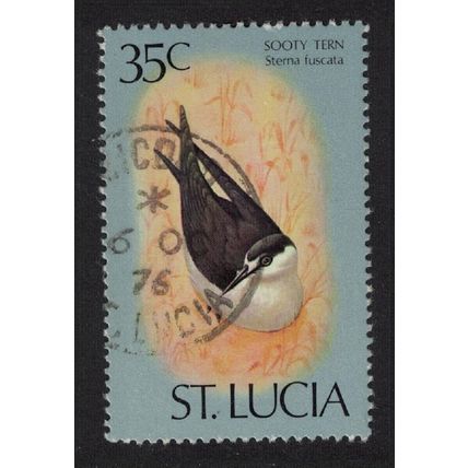 St. Lucia Sooty tern Bird 35c T1 1976 Canc SG#425