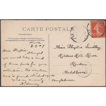 Vallon de Sainte-Adresse, Le Havre, 1907 - Le Deley CPA ELD79