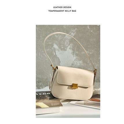 Women Genuine Leather Hobo Bags Tote Handbag White