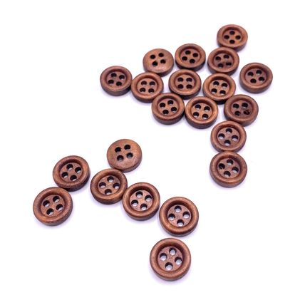 11.5mm Brown Wooden Buttons Great For Baby Knitting Cardigans Doll Clothing