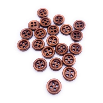 11.5mm Brown Wooden Buttons Great For Baby Knitting Cardigans Doll Clothing