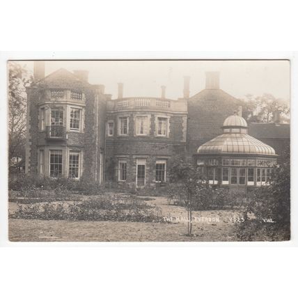 The Hall Everdon Postcard RP Northamptonshire Publisher Victor W Long