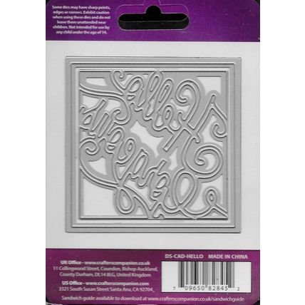 Crafter's Companion. Die'Sire. Hello Gorgeous Die Set. Die Cutting Cardmaking
