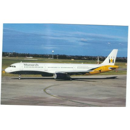 AIRBUS A321 AIRCRAFT MONARCH AIR AT BIRMINGHAM AIRPORT. CARD NO BHX 56