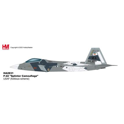 F-22 USAF "SPLINTER CAMOUFLAGE - HOBBY MASTER HA2831 1/72 - PRE ORDER