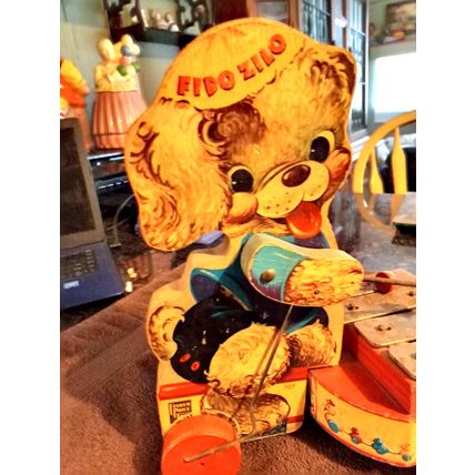 Old Vintage Original Fisher Price Fido Zilo # 707 9 3/4" Tall 1955