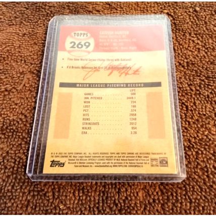 2022 Topps Chrome # 269 Catfish Hunter Refractor NM-MT Or Better