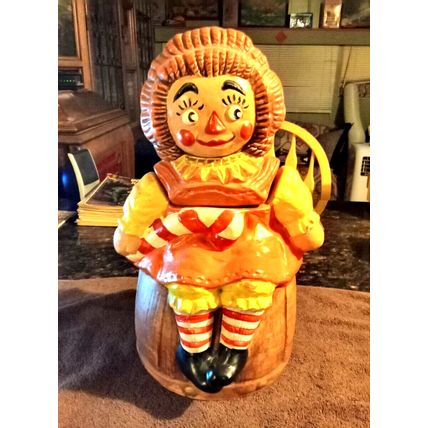 Old Vintage Cookie Jar California Original Raggedy Ann 14" Tall 1960/70's