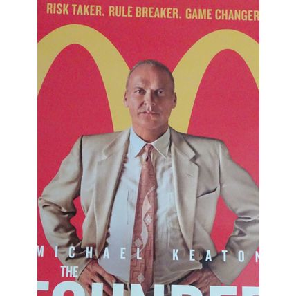 The Founder - Movie Poster with Michael Keaton as Ray Kroc - Risk -Rule-Game