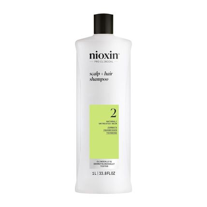 Nioxin System 2 Scalp + Hair Thickening Shampoo for Natural Hair with Progressed