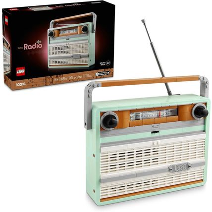LEGO Icons Retro Radio Building Set for Adults - Home Decor for Bedroom, Living
