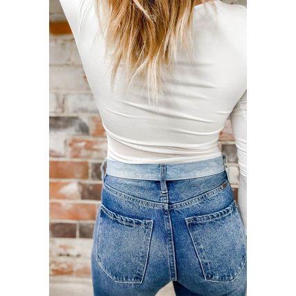 White Mesh Patchwork Long Sleeve Bodysuit