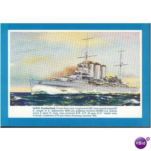 GB Postcard - HMS Cumberland