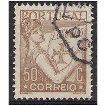 Mi 542: 50 c. yellow-brown Definitive Stamp: Lusiadas (Portuguese Epic Poem).